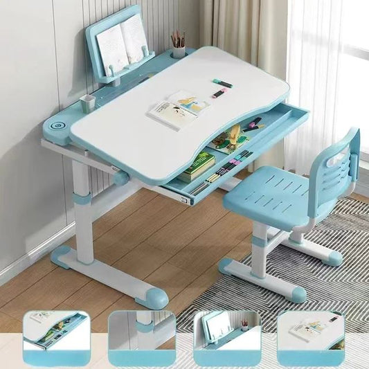 Bureau pour Enfant - BureauÉcolierErgonomique™- Bleu Ciel