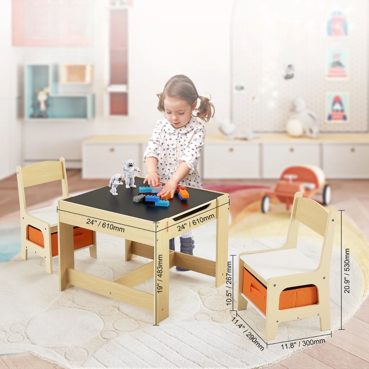 Table pour Enfant - MeubleMultifonction™- Noir